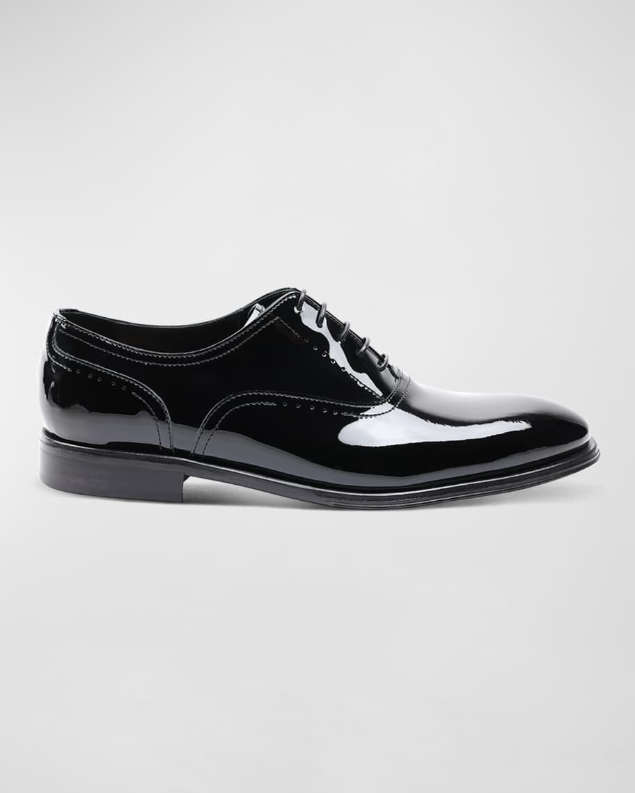 Bruno Magli Men's Arno Sera Patent Leather Oxford Shoes | Neiman Marcus