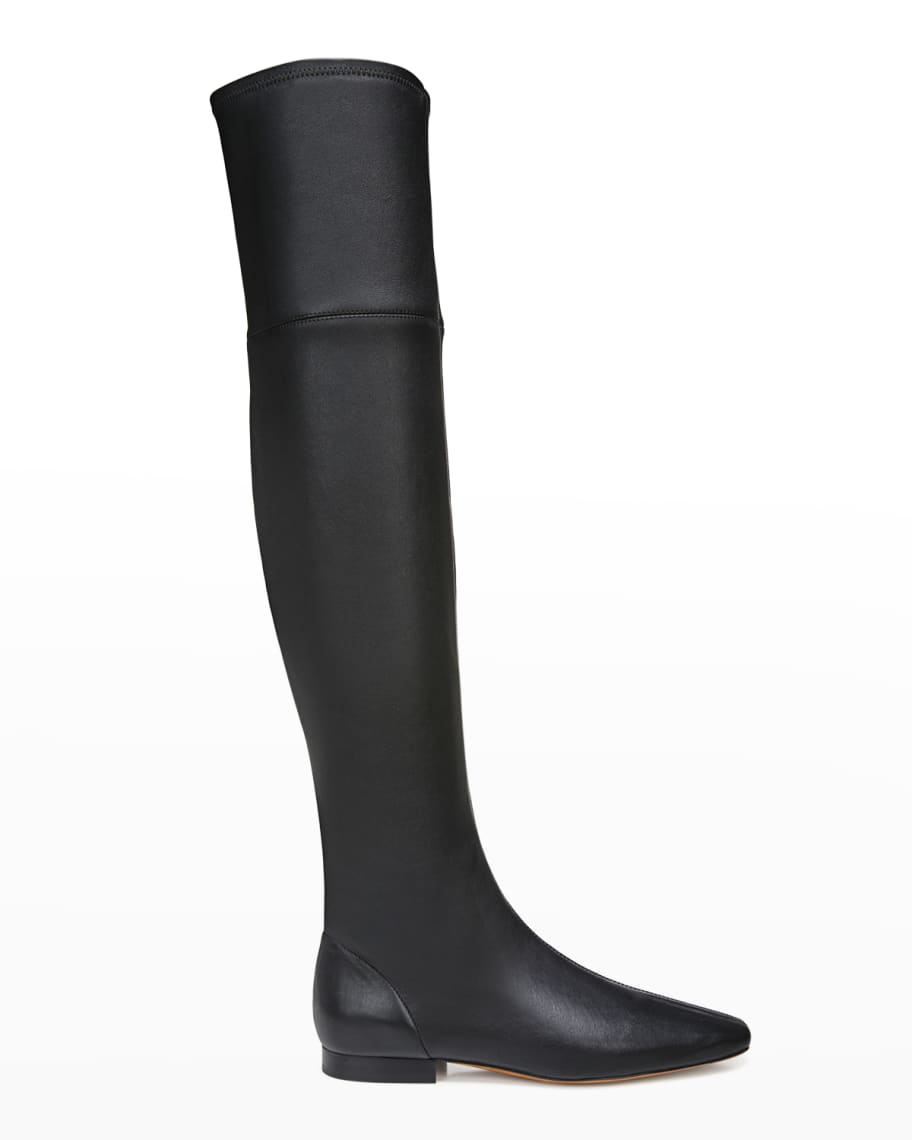 Vince Nissa Stretch Leather Over-The-Knee Boots | Neiman Marcus