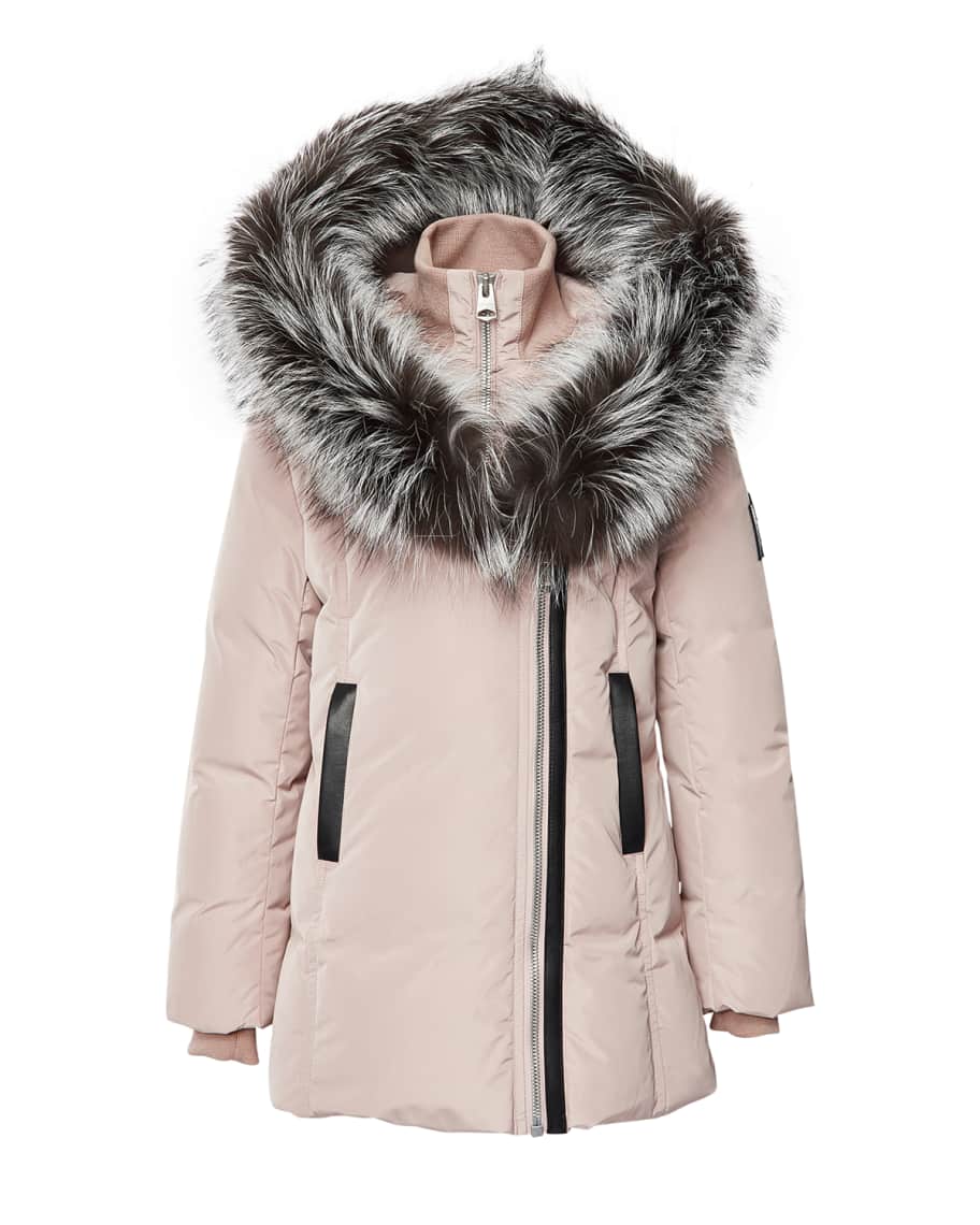 Mackage Girl's Leelee Fur-Trim Jacket, Size 8-14 | Neiman Marcus