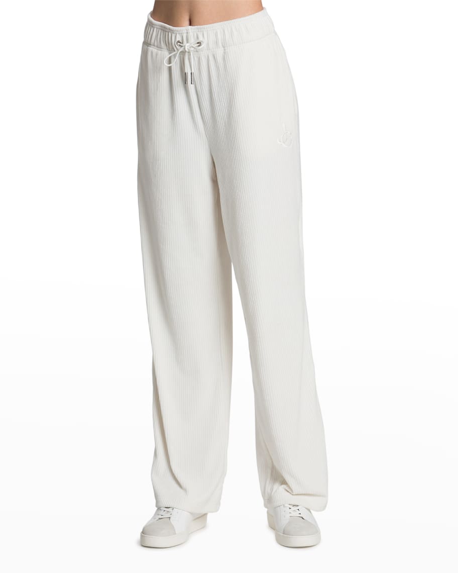 Juicy Couture Wide-Leg Velour Sweatpants | Neiman Marcus