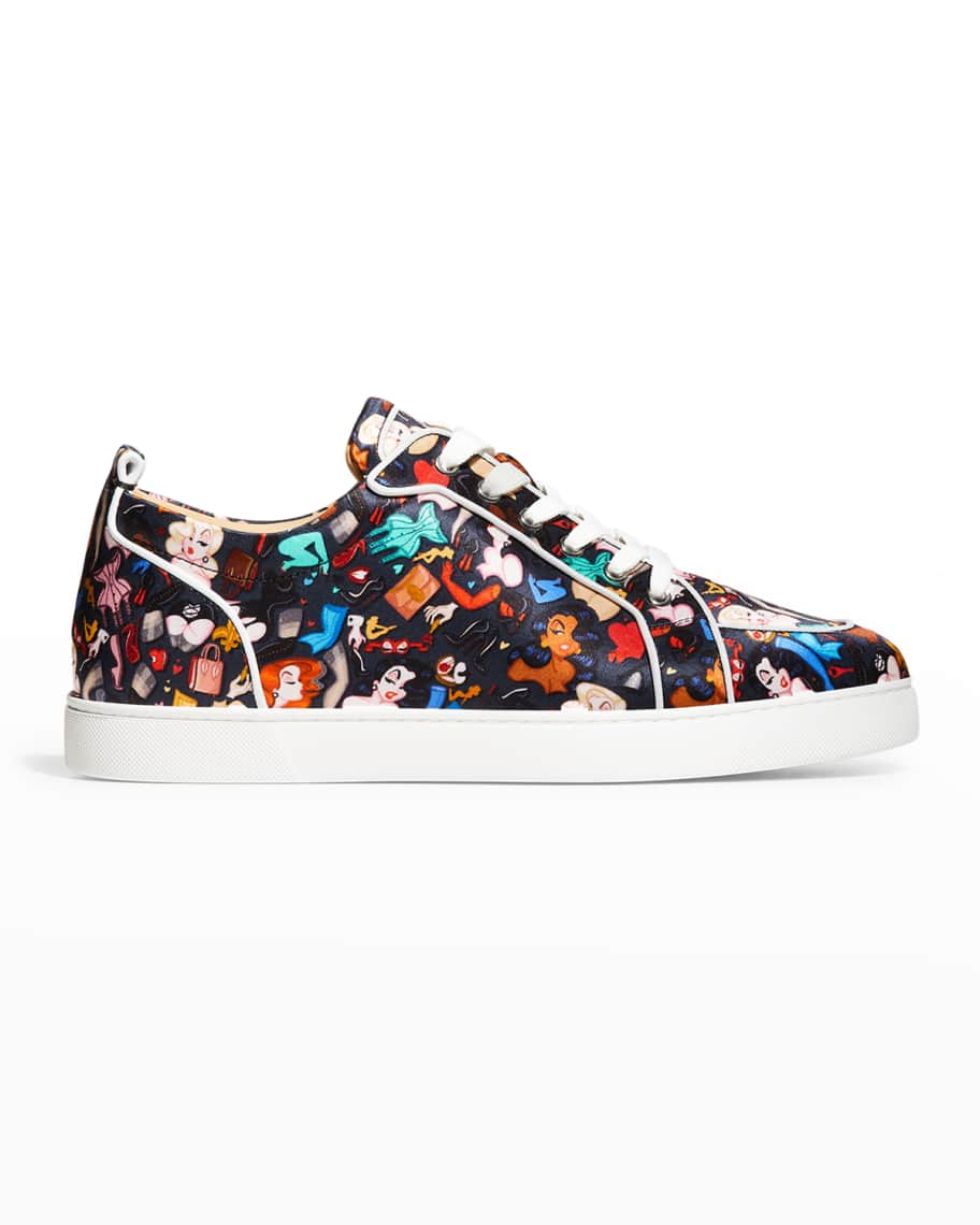 Christian Louboutin Men's Astroloubi Mixed Media Colorblock Low