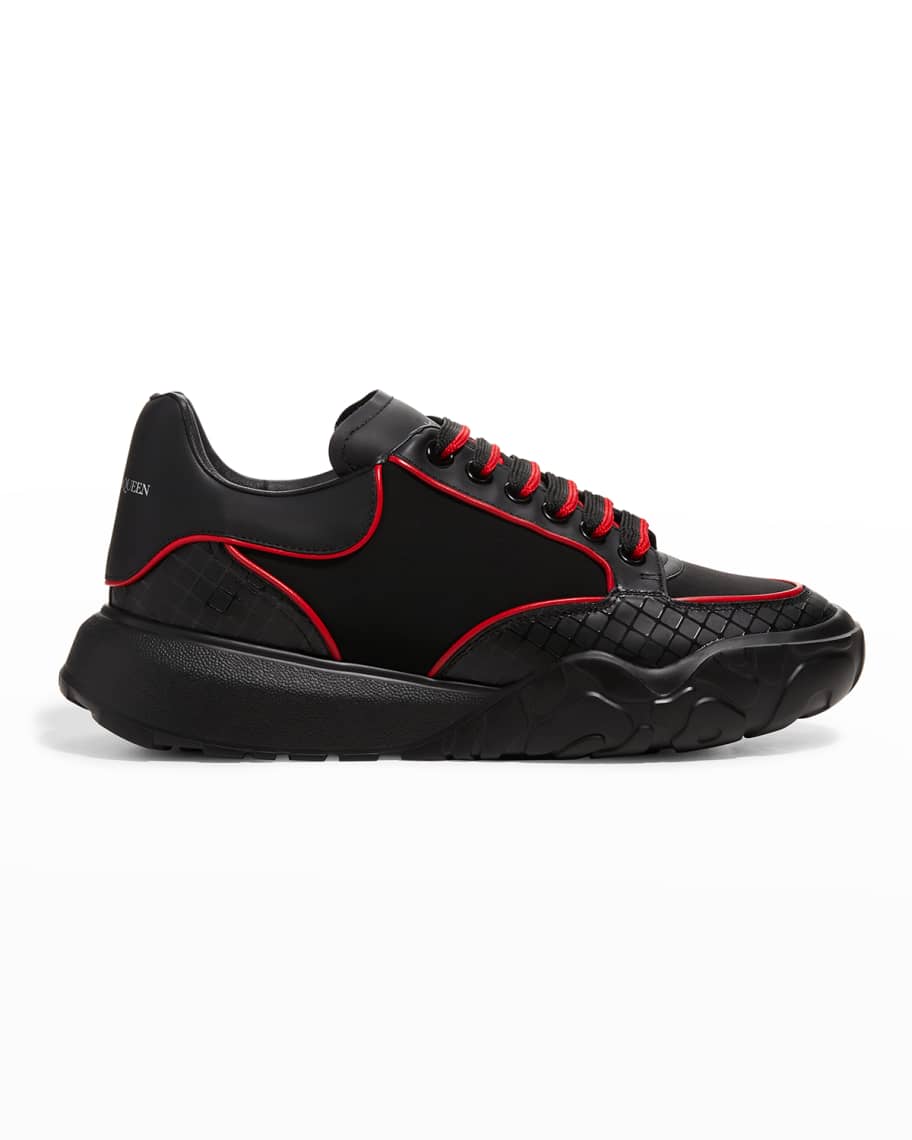 Alexander Mcqueen Men S Two Tone Textured Low Top Sneakers Neiman Marcus