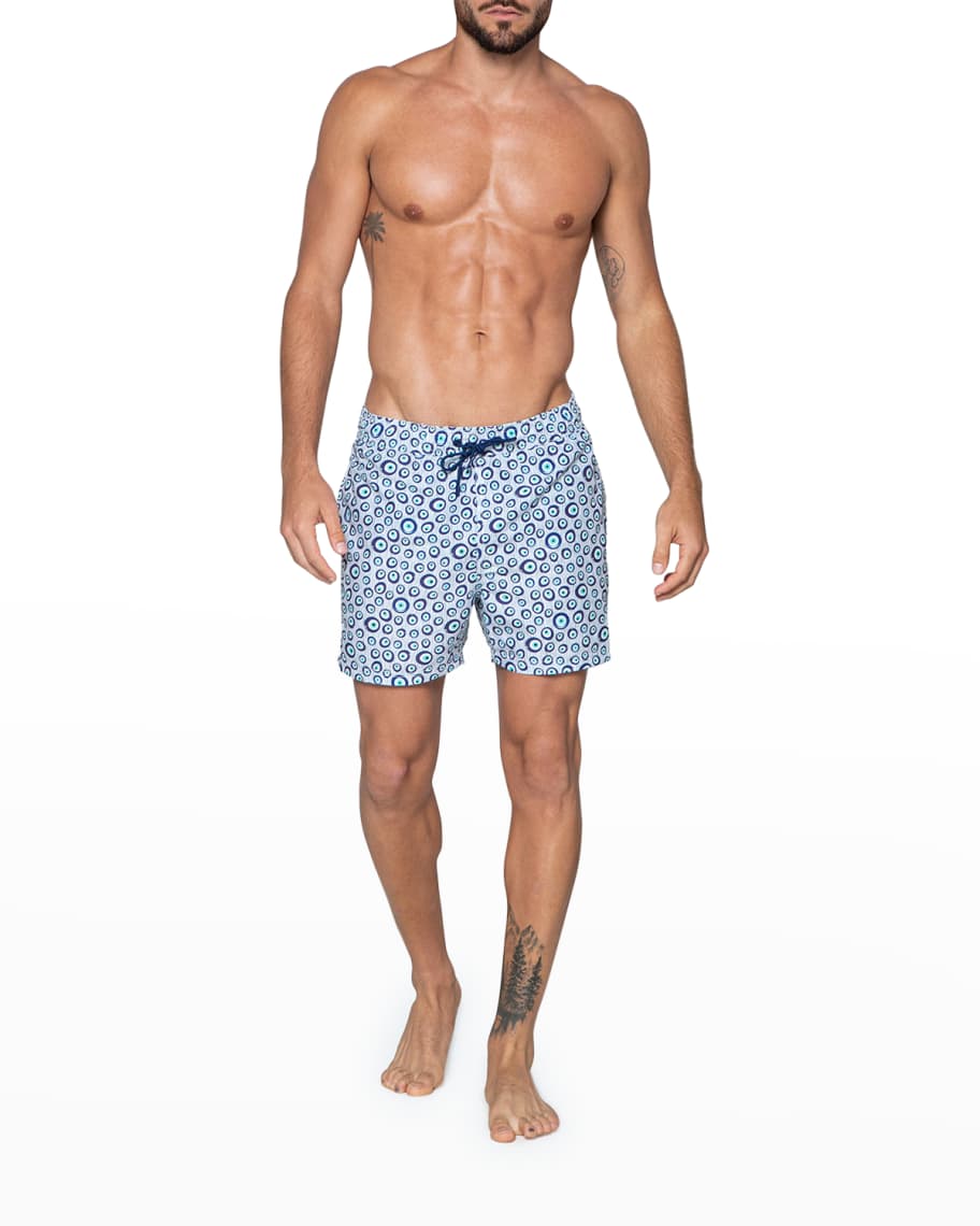 SIAMO VERANO Men's Patterned Swim Trunks Neiman Marcus