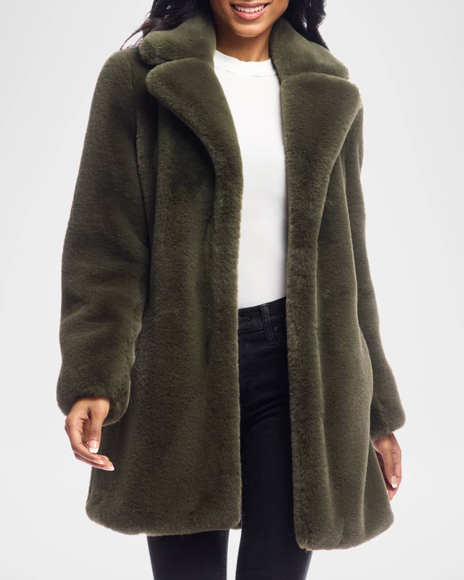 Triomphe fur lined coat outlet