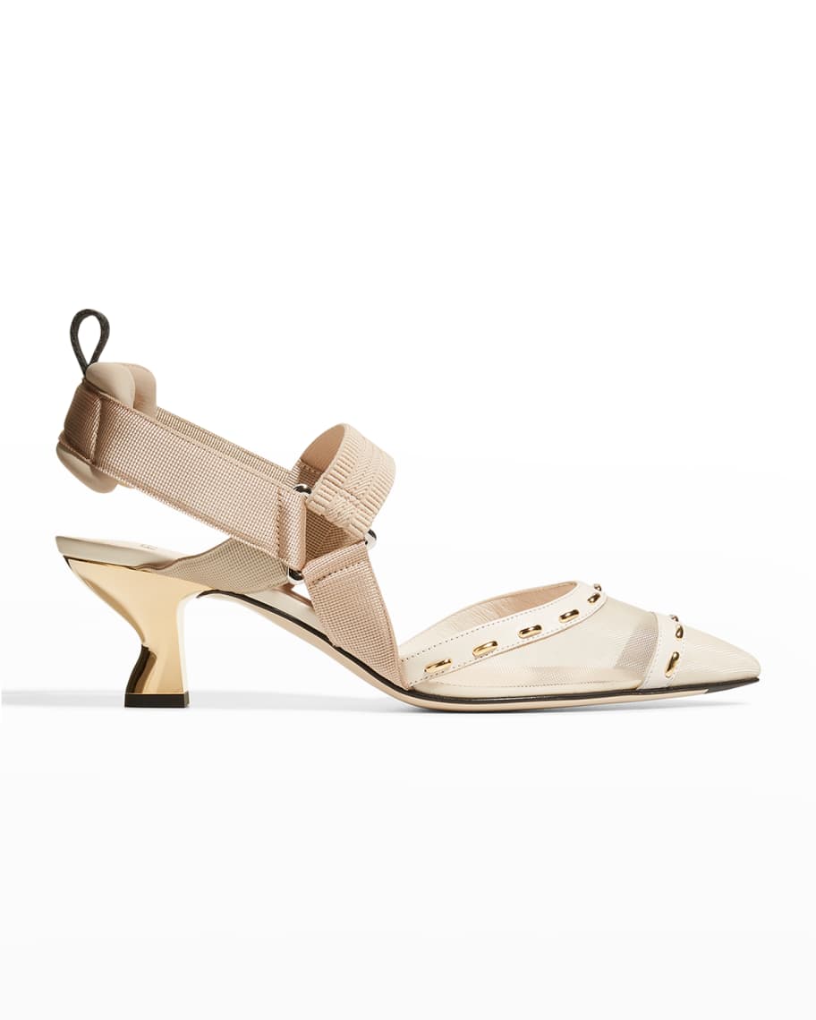 Fendi Colibri 55mm Slingback Pumps | Neiman Marcus