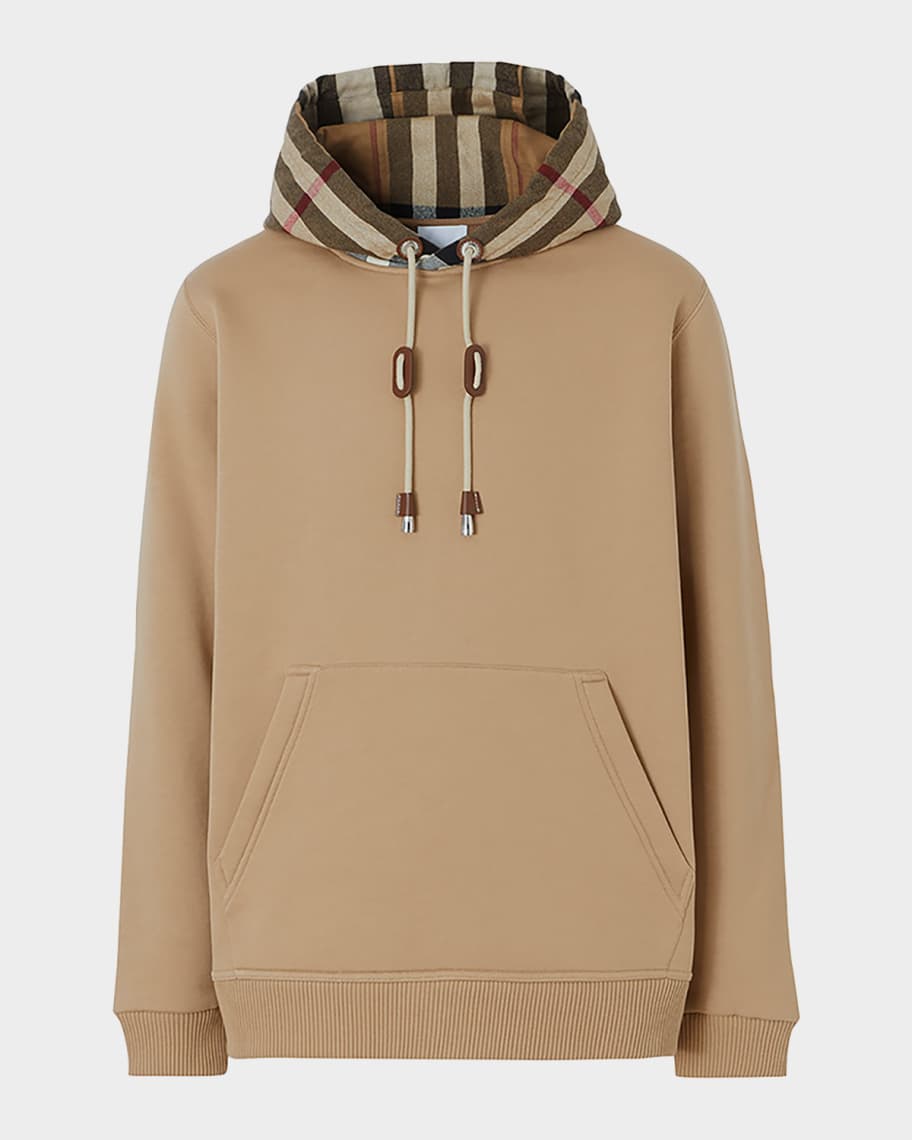 Check Label Cotton Zip Hoodie in Nutmeg - Women | Burberry