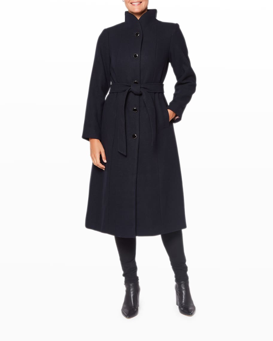 kate spade new york single-breasted belted coat | Neiman Marcus