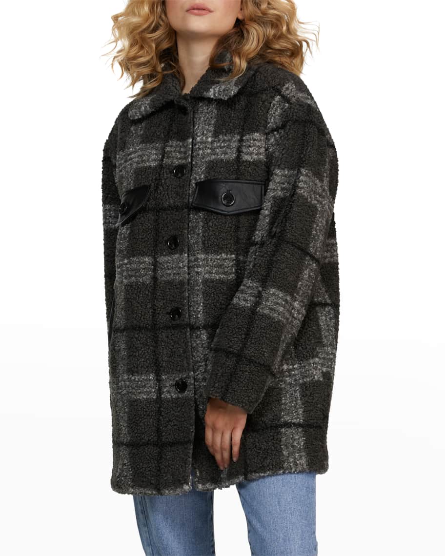 Nvlt berber top plaid coat