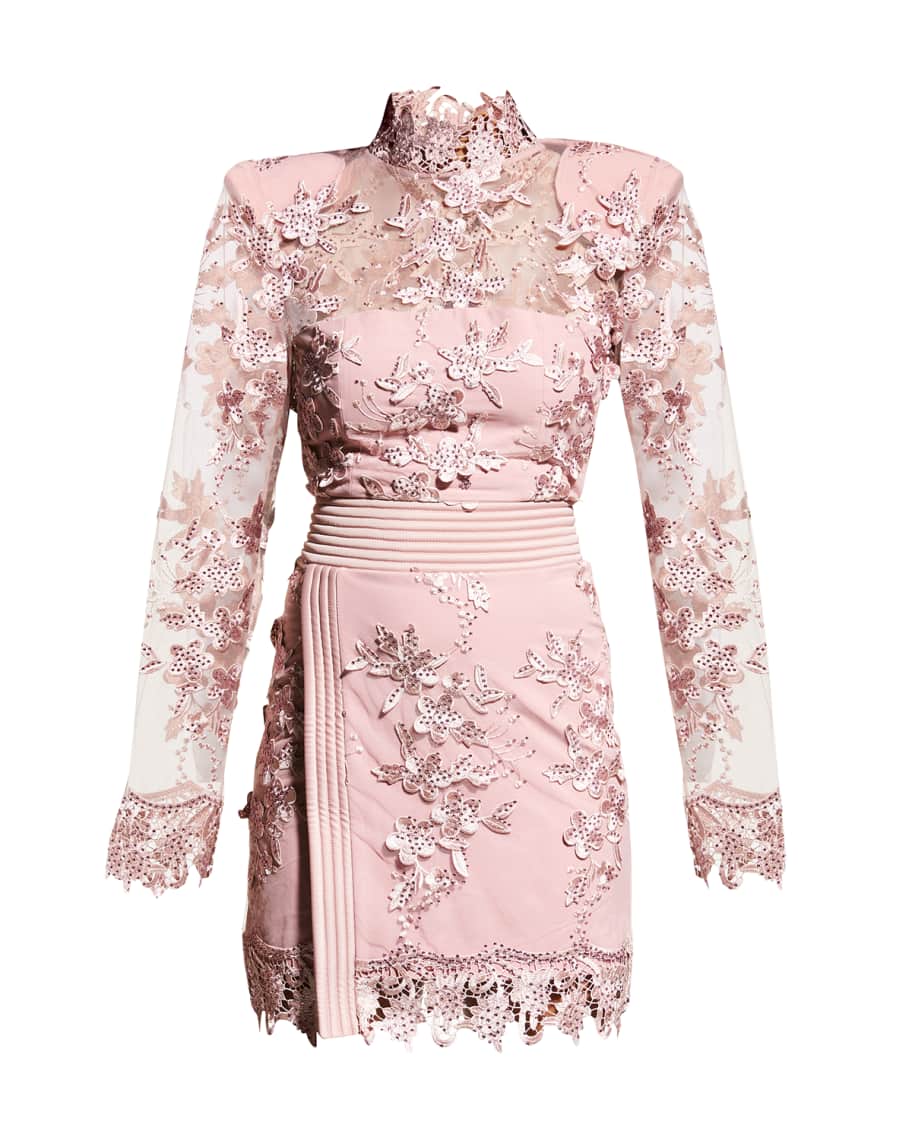 ZHIVAGO Angelus Lace Mini Cocktail Dress Neiman Marcus