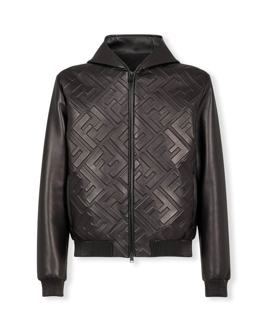 Fendi men's leather jacket new arrivals