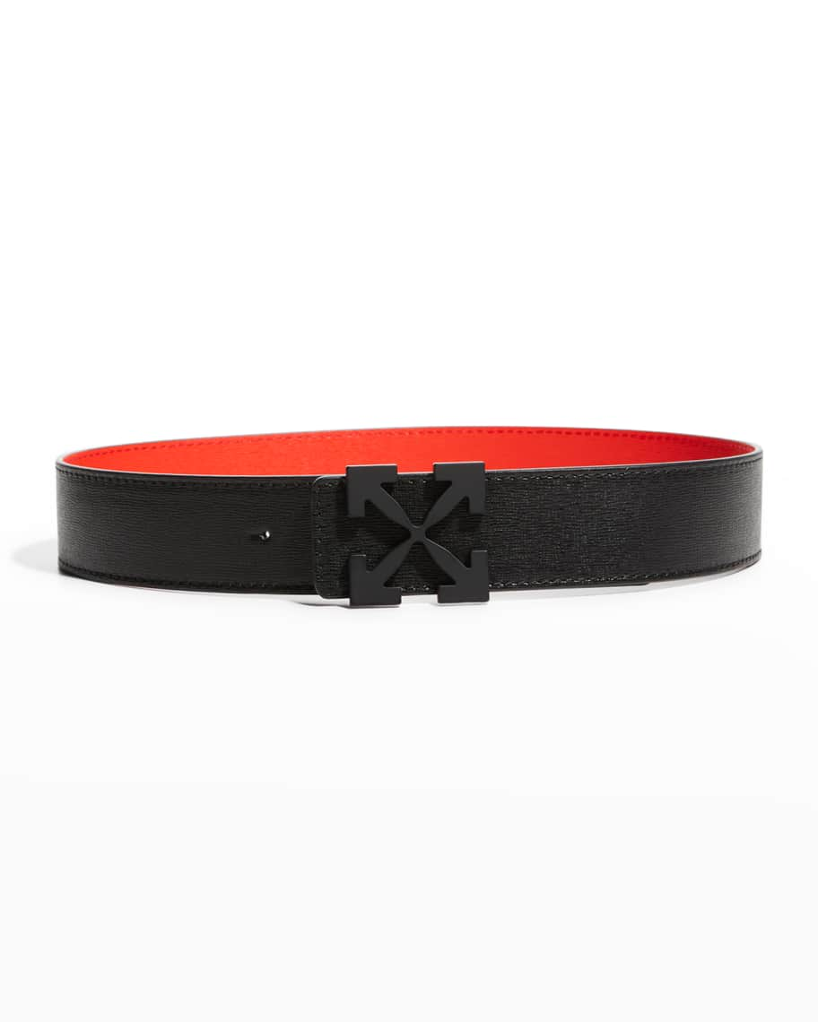 Off-white Women's Arrow Reversible Leather Belt In Pink