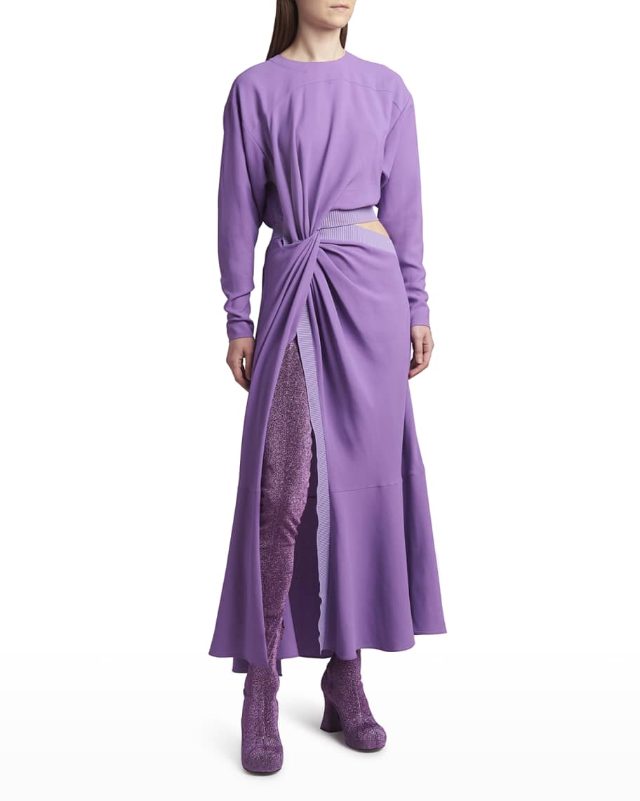 Stella McCartney Magnolia Asymmetrical Cutout Maxi Dress Neiman