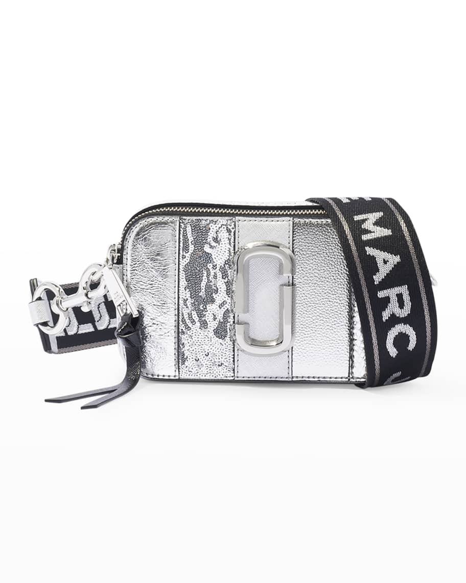 V56YN Marc Jacobs Snapshot Metallic Snake-Print Camera Crossbody Bag