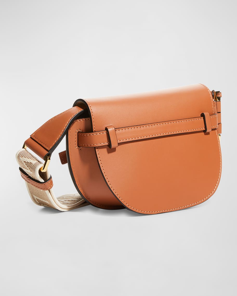 Image 3 of 5: Gate Dual Mini Crossbody Bag in Leather with Jacquard Strap