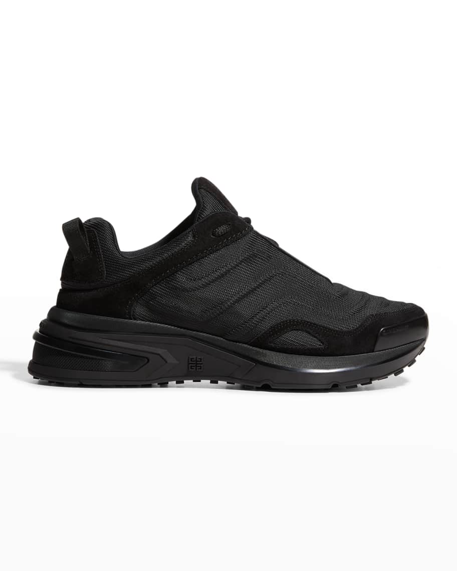 スニーカー GIVENCHY GIV 1 RUNNER LEATHER AND MESH SNEAKERS Givenchy Giv 1 Mixed Red Mesh/Leather Transparent-sole