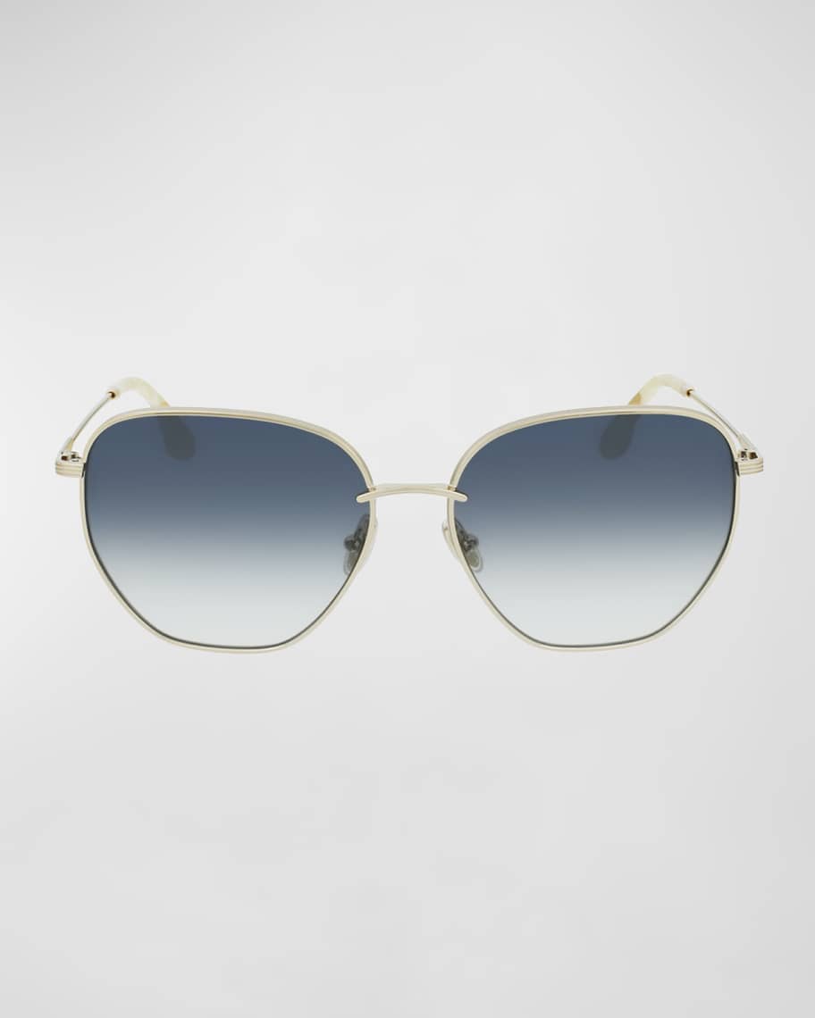 Victoria Beckham Blue Metal Sunglasses