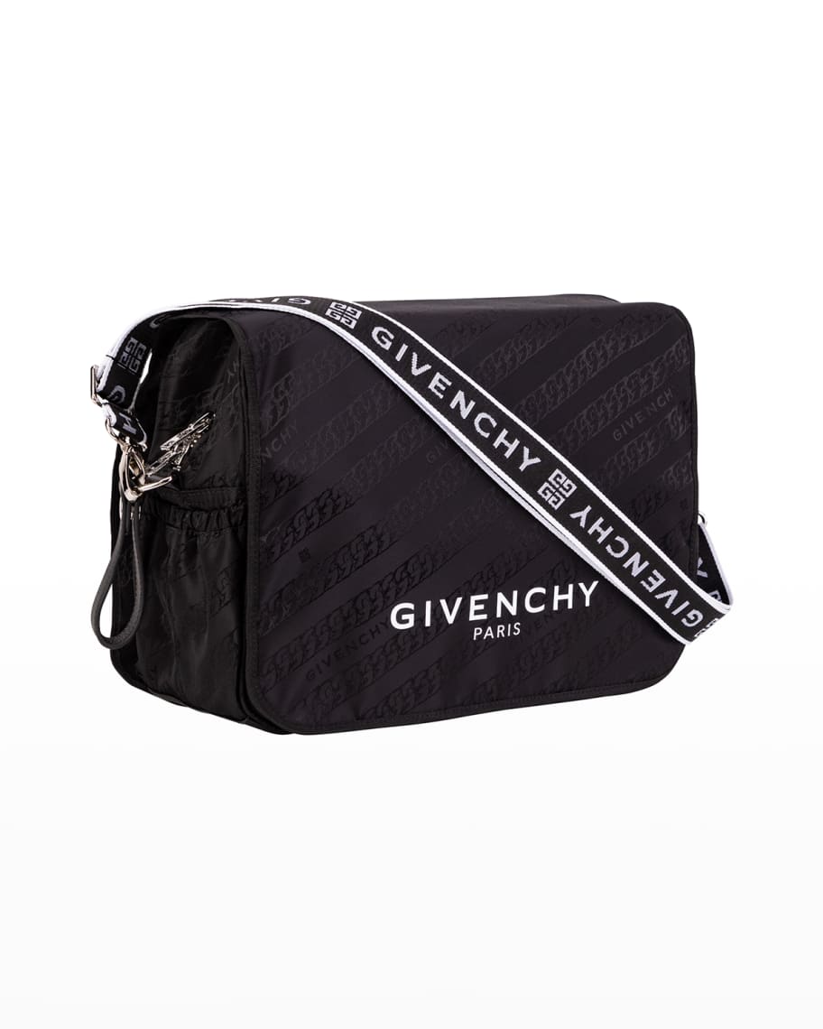 Givenchy Logo Chain Jacquard Diaper Bag w/ Changing Pad | Neiman Marcus