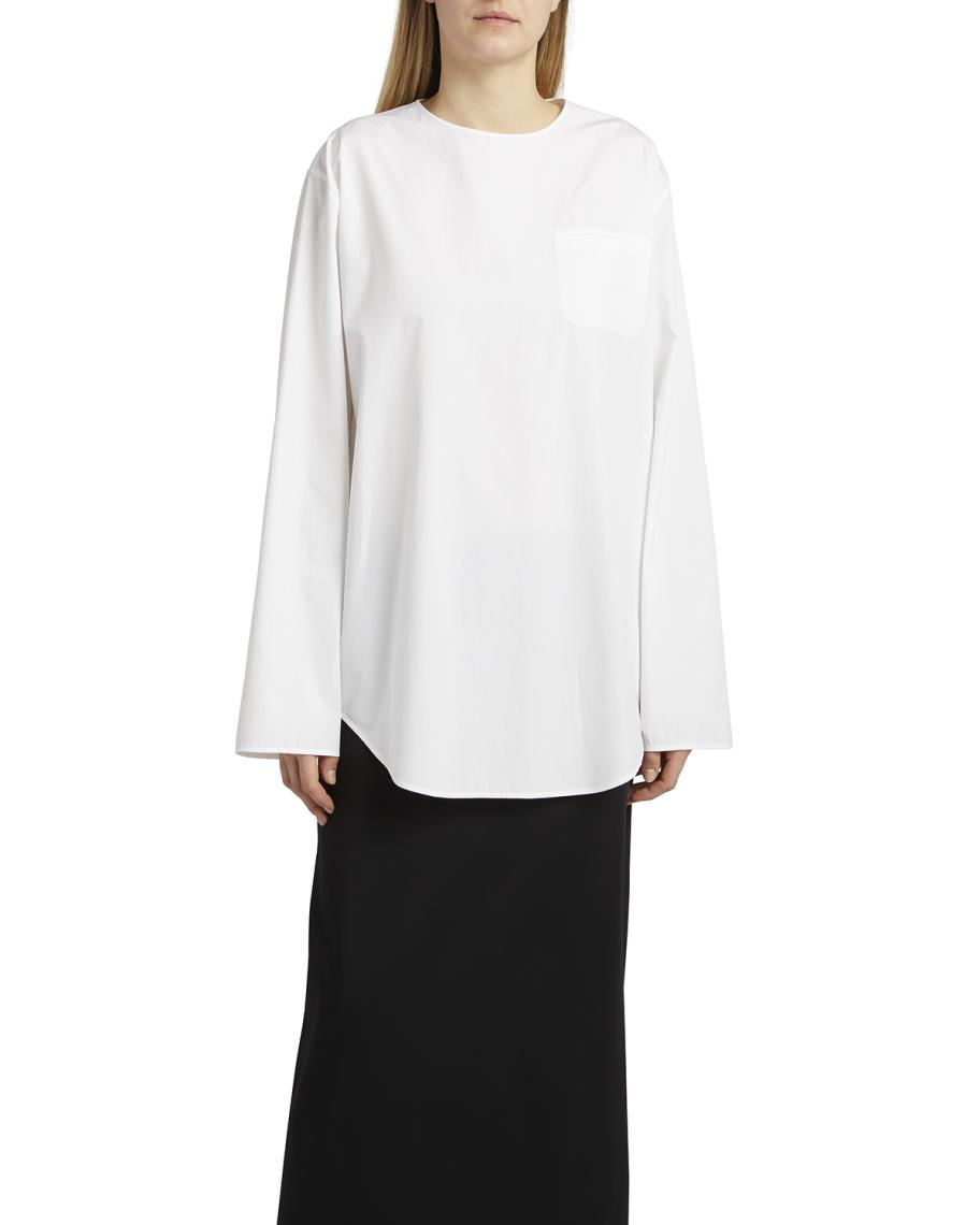 THE ROW Kona Long-Sleeve Poplin Shirt | Neiman Marcus