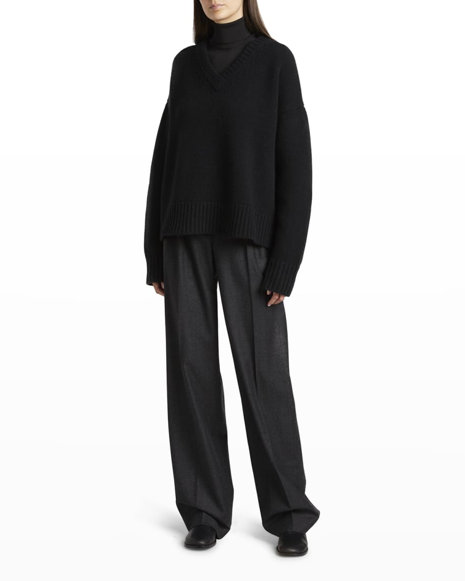THE ROW Davion Oversized Wool-Cashmere Sweater | Neiman