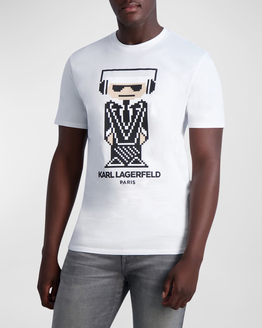 Karl Lagerfeld Paris Women's Striped Oversized Logo Shirt