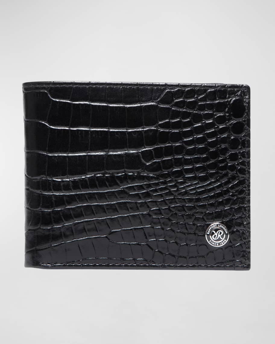 Rapport Black Leather Billfold Wallet | Neiman Marcus