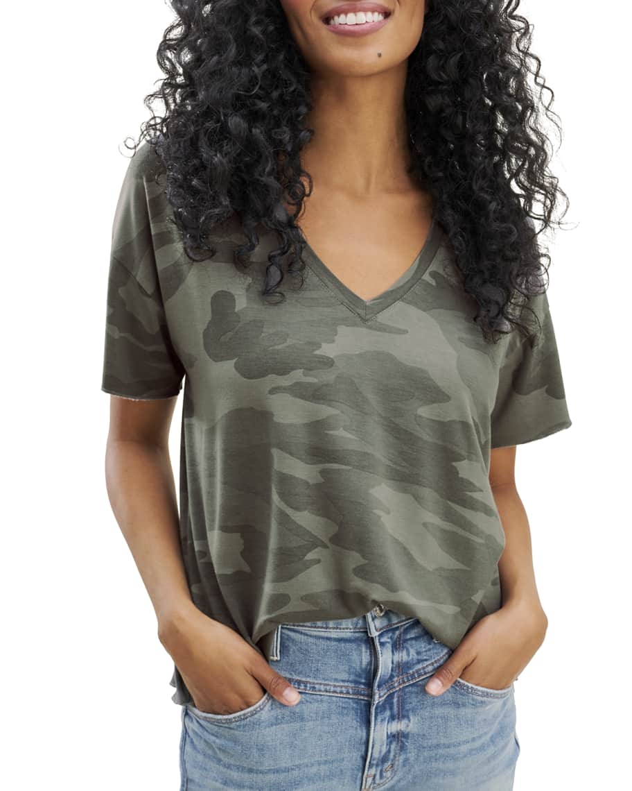 Splendid Bamboo Jersey Camo Tee | Neiman Marcus