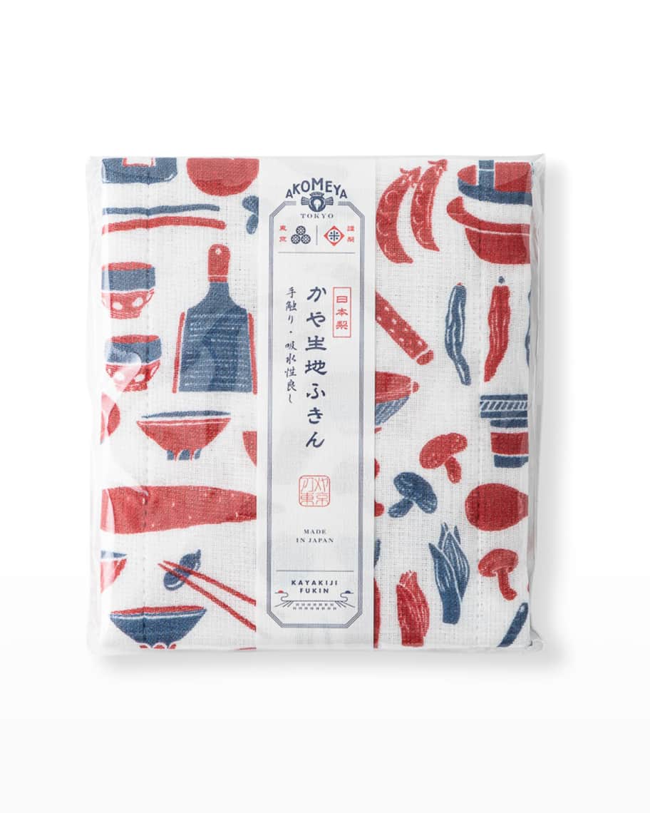 AKOMEYA TOKYO Japanese Tea Towel, Red Neiman Marcus