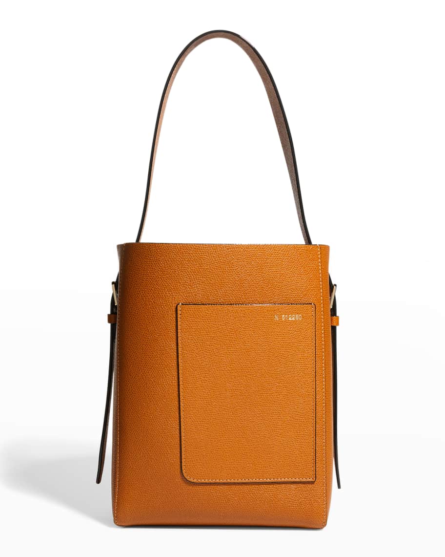 Valextra Soft Leather Mini Bucket Bag | Neiman Marcus