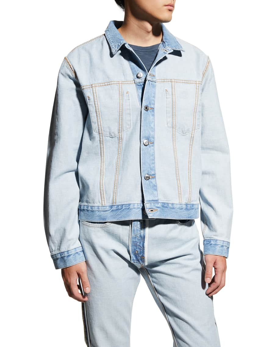 Helmut Lang Men's Inside-Out Denim Trucker Jacket | Neiman Marcus