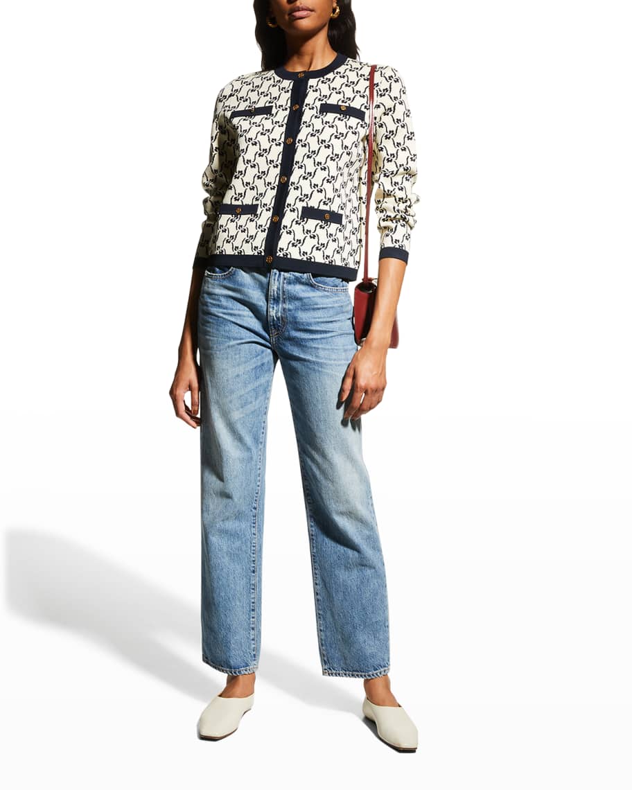 Tory Burch Kendra Jacquard Cardigan Neiman Marcus