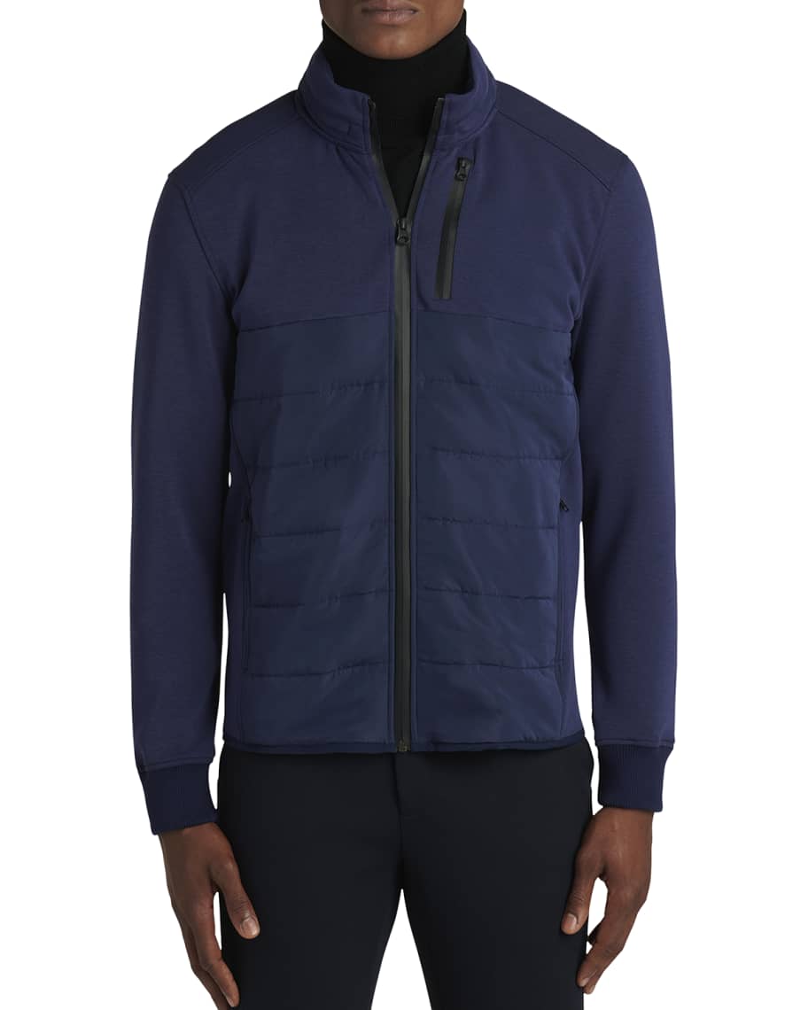 Bugatchi Men's Long-Sleeve Full Zip Knit Jacket | Neiman Marcus