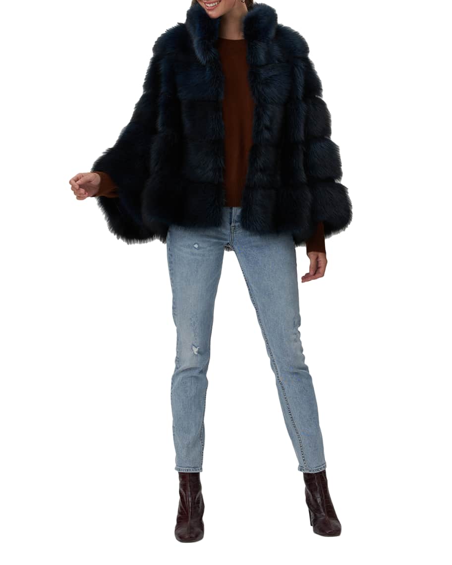 Gorski Flare-Sleeve Horizontal Fur Jacket | Neiman Marcus