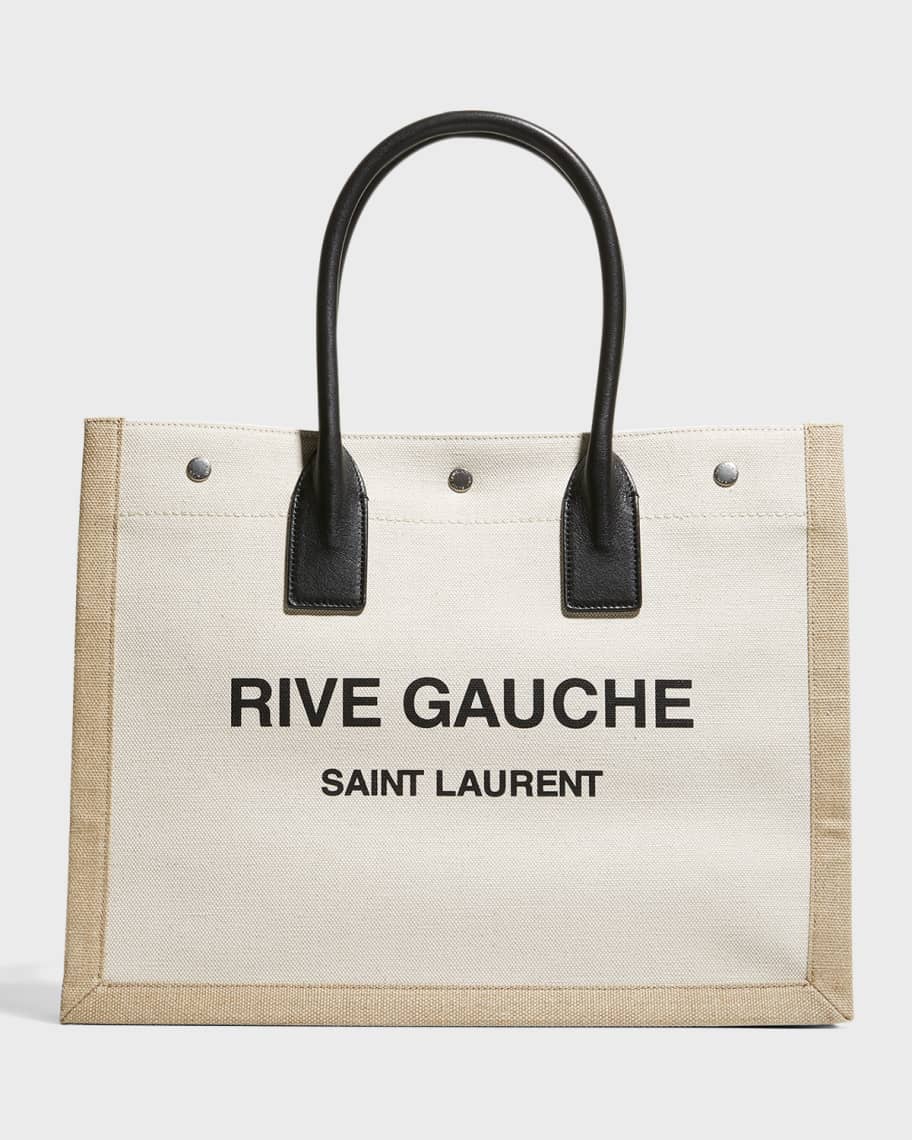 Saint Laurent Rive Gauche Small YSL Canvas East-West Tote Bag | Neiman ...