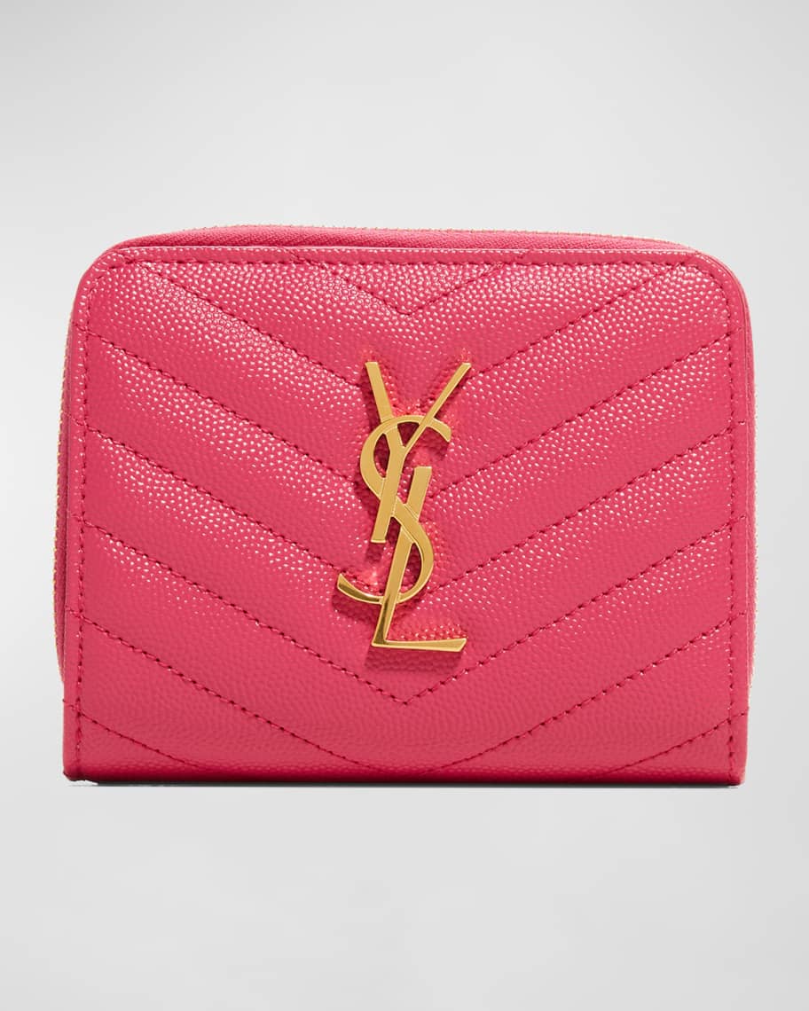 Saint Laurent YSL Quilted Bifold Compact Wallet | Neiman Marcus