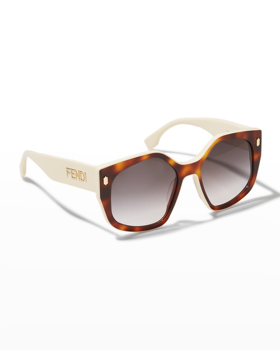 Brown Fendigraphy D-frame acetate sunglasses, Fendi