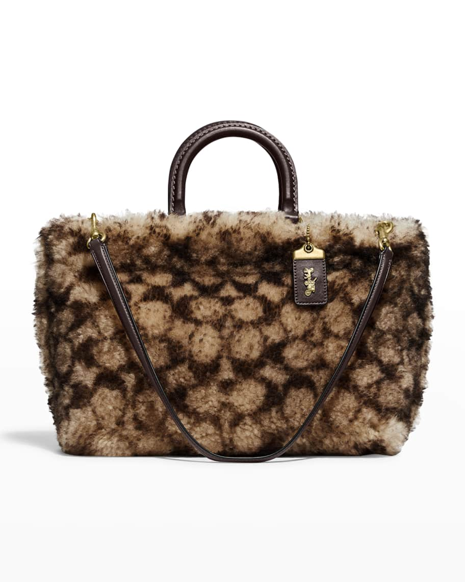 Coach Rogue 31 Monogram Shearling Tote Bag | Neiman Marcus