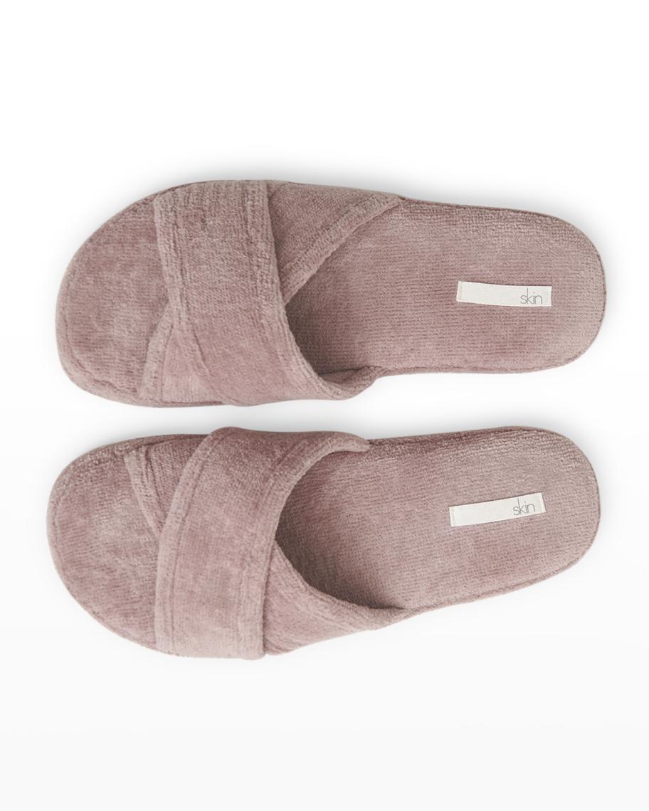 Skin Kyoto Terry-Cloth Slides | Neiman Marcus