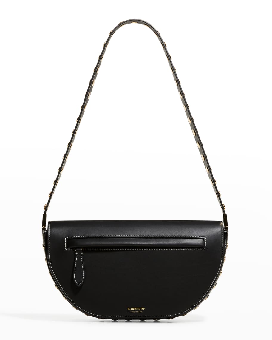 Olympia Mini Leather Shoulder Bag in Black - Burberry