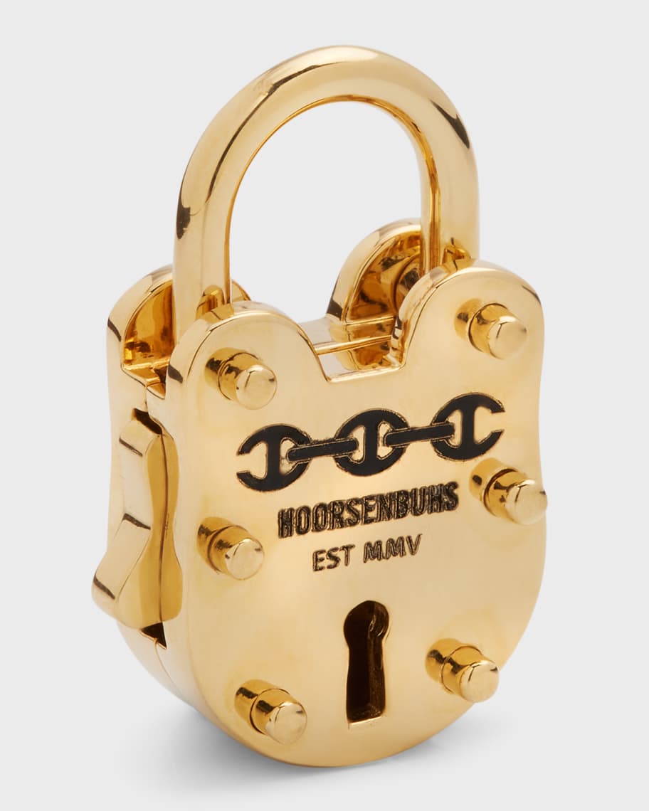 Hoorsenbuhs 18K Yellow Gold 30MM Padlock Pendant Neiman Marcus