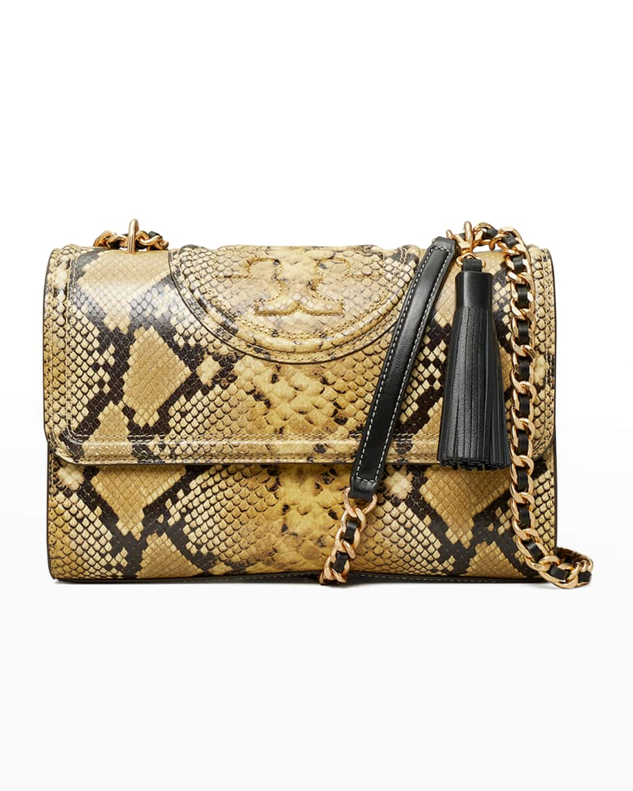 Tory Burch Fleming Snake-Print Convertible Chain Shoulder Bag | Neiman  Marcus