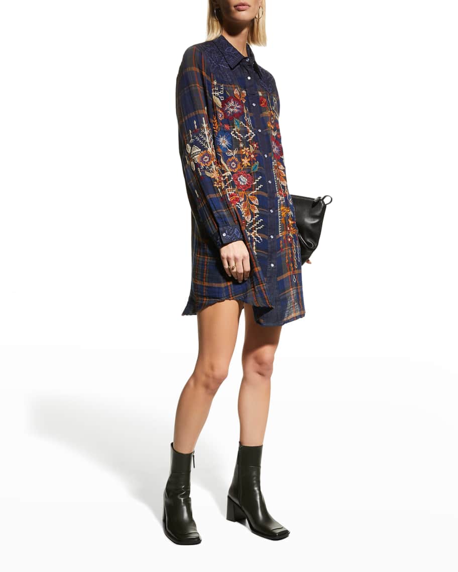 Johnny Was Olivia Western Shirt Tunic Dress Neiman Marcus