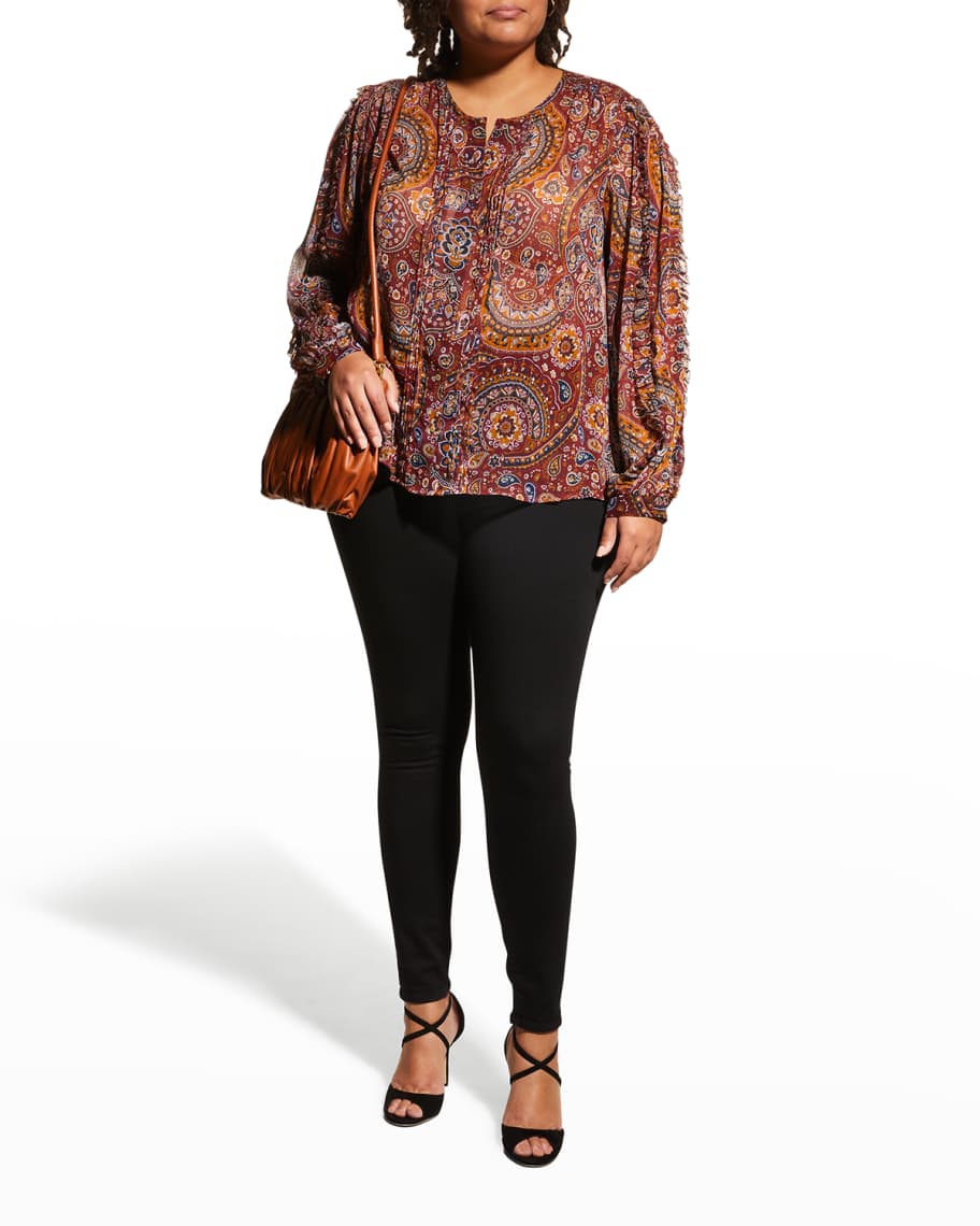 Johnny Was Plus Size Epsilon Paisley Peasant Top Neiman Marcus