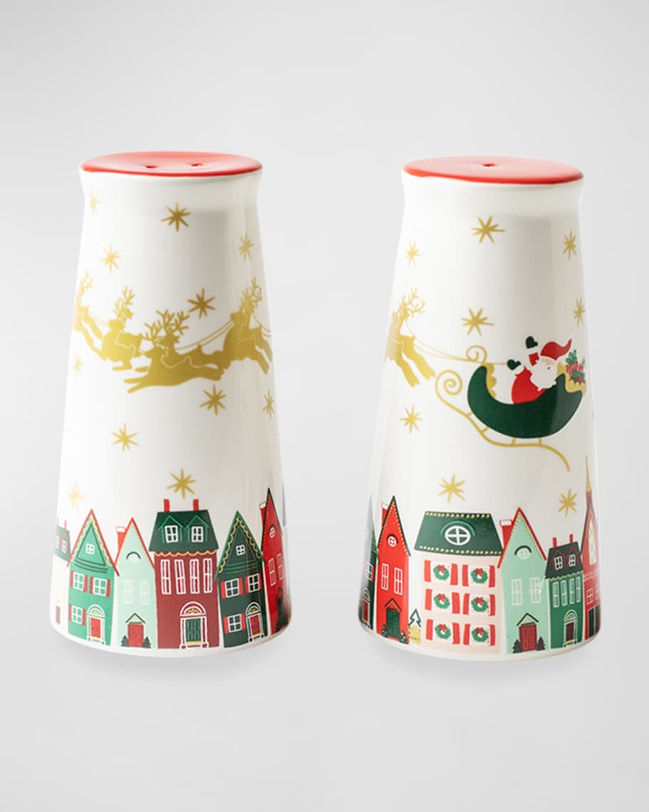 Coton Colors Christmas In The Village Salt And Pepper Shakers Neiman