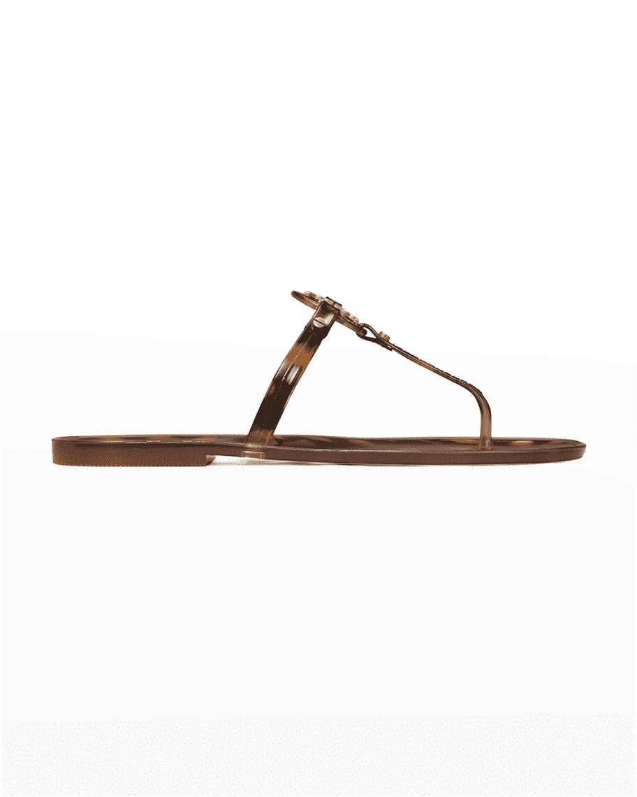 Tory Burch Mini Miller Tortoise-Print Thong Sandals | Neiman Marcus