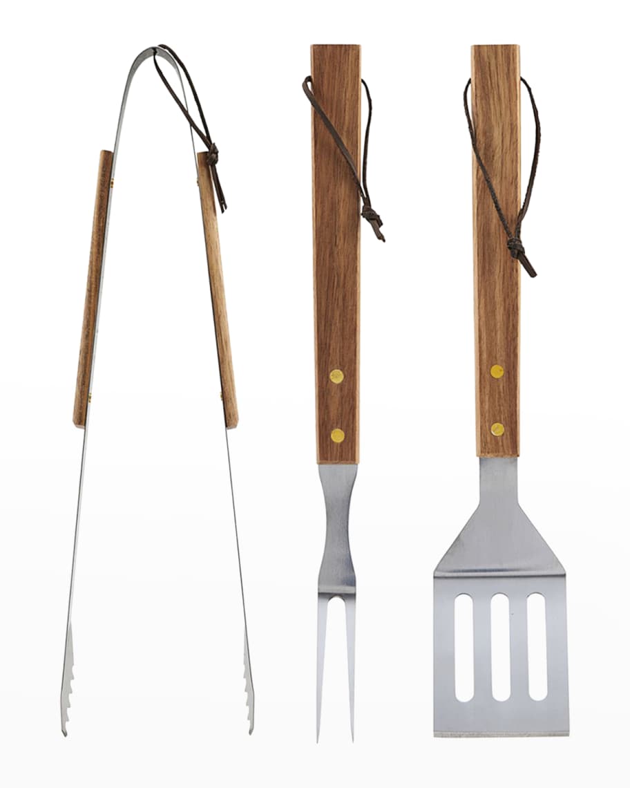 Nicholas Vahe Acacia Wood BBQ Tools Neiman Marcus