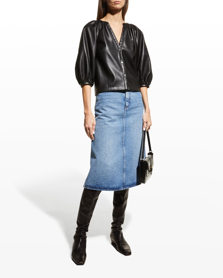 Staud leather sale top