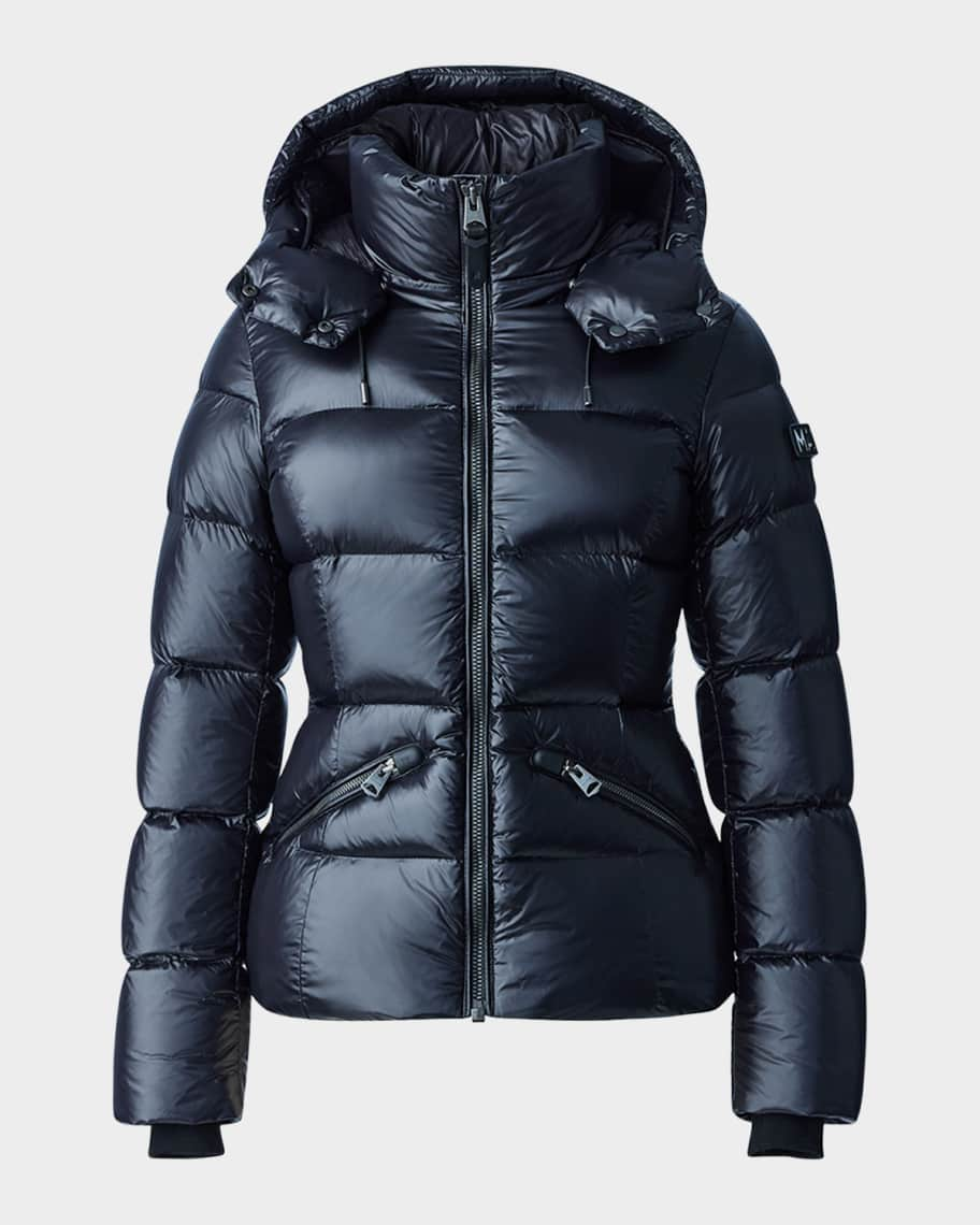 Mackage Madalyn Lustrous Light Down Jacket with Hood | Neiman Marcus