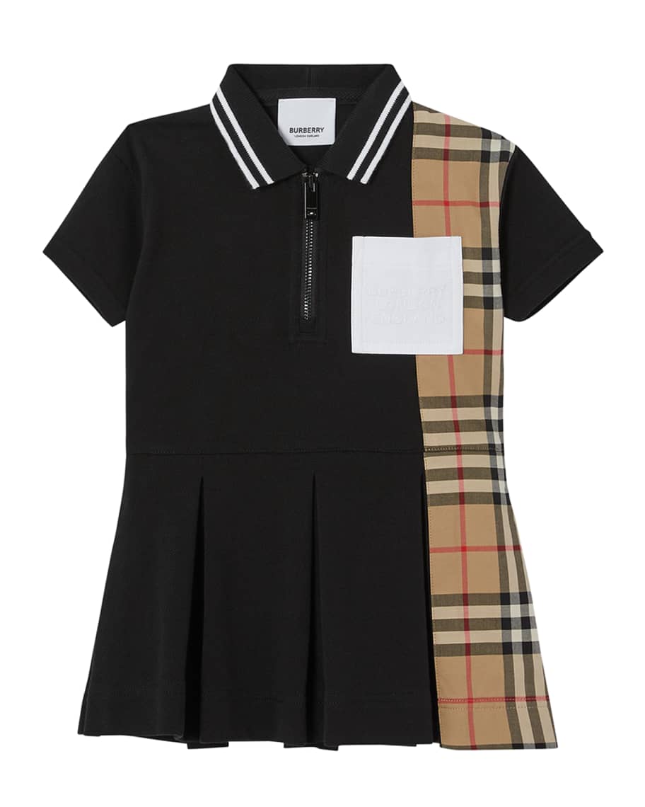 Burberry Girl's Serena Polo Vintage Check Dress, Size 6M-2 | Neiman Marcus