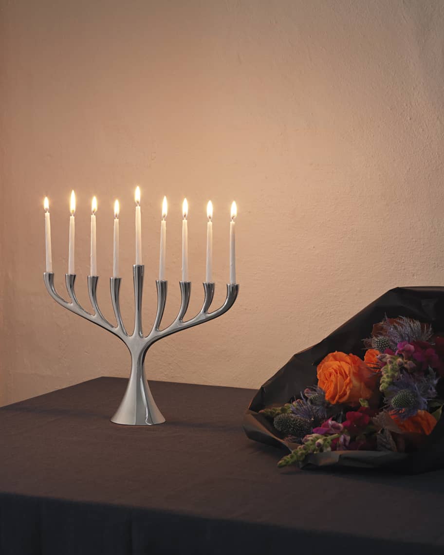Jensen Cobra Stainless Steel Hanukkah Menorah Neiman Marcus