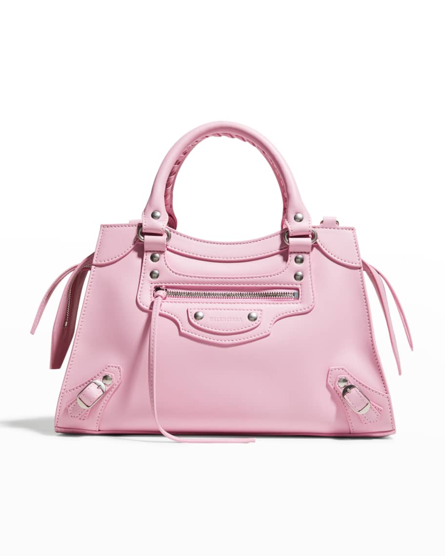 Balenciaga Neo Classic City Smooth Leather Satchel Bag Candy Pink